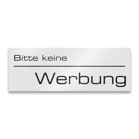 Metzler Briefkastenschild "Bitte keine Werbung"...