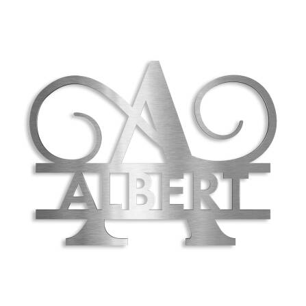 Personalisiertes Monogramm aus Edelstahl Namenszeichen 18...