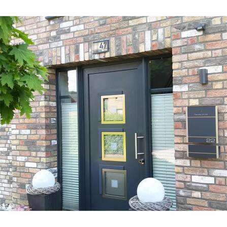 Metzler Individuelle Hausnummer aus Edelstahl | 27 x 17,5 cm