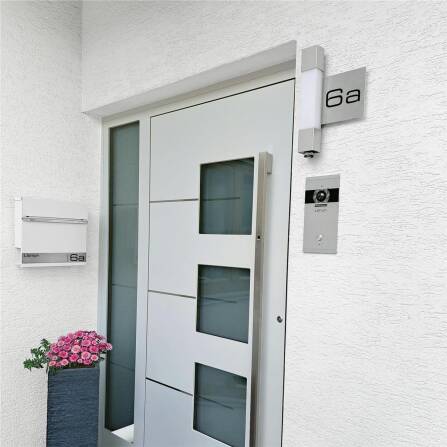 Metzler Briefkasten Weiß mit Lasergravur | Stencil