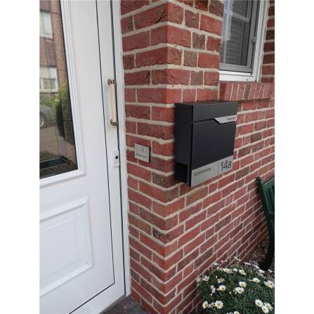 Metzler Briefkasten Schwarz RAL 9005 hochwertiger Stahl | Siebert