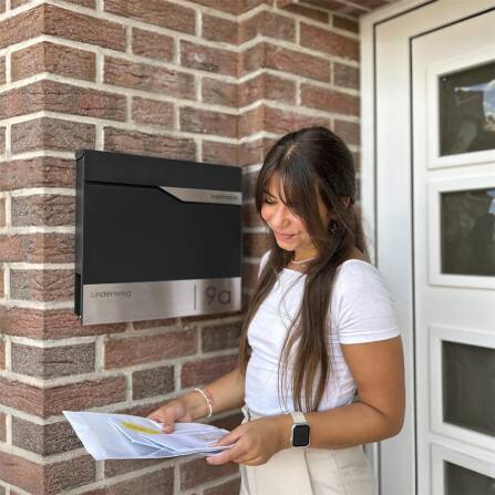 Metzler Briefkasten Schwarz RAL 9005 hochwertiger Stahl | Siebert