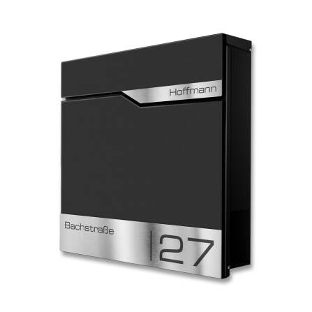 Metzler Briefkasten Schwarz RAL 9005 hochwertiger Stahl | Siebert