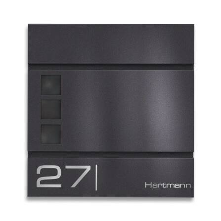 Metzler Briefkasten Eisenglimmer DB703 hochwertiger Stahl...