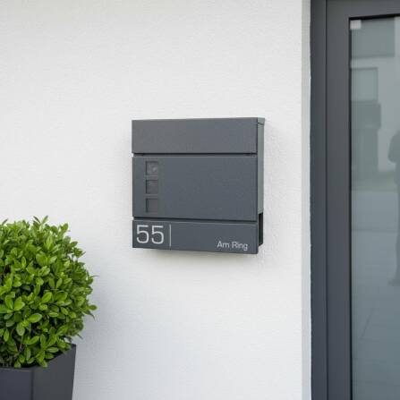 Metzler Briefkasten Eisenglimmer DB703 hochwertiger Stahl...