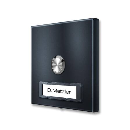 Metzler Aufputz Türklingel austauschbares Namensschild | RAL 7016 Anthrazitgrau | Parisa
