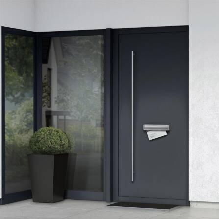 Metzler Briefeinwurf aus Edelstahl mit Isolierdichtung Einwurfklappe Einwurfblende Briefschlitz