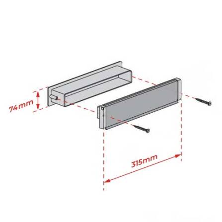 Metzler Briefeinwurf aus Edelstahl mit Isolierdichtung Einwurfklappe Einwurfblende Briefschlitz