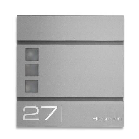 Metzler Briefkasten Graualuminium hochwertiger Stahl...