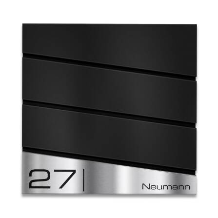 Metzler Design Briefkasten Schwarz RAL 9005 | Neumann