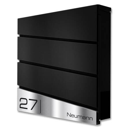 Metzler Design Briefkasten Schwarz RAL 9005 | Neumann