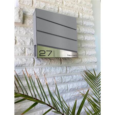 Metzler Design Cassetta delle Lettere Alluminio Grigio RAL 9007 | Neumann