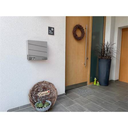 Metzler Design Cassetta delle Lettere Alluminio Grigio RAL 9007 | Neumann