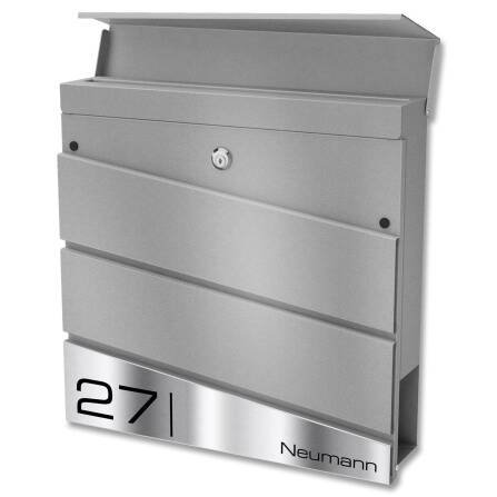 Metzler Design Cassetta delle Lettere Alluminio Grigio RAL 9007 | Neumann