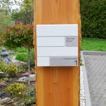 Metzler Briefkasten Design Weiß Edelstahl | G