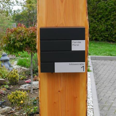 Metzler Briefkasten Design Schwarz Edelstahl | G