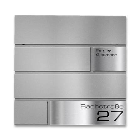 Metzler Briefkasten Design Graualuminium Edelstahl | G