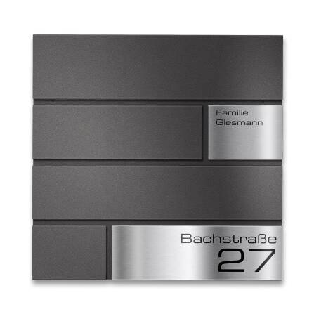 Metzler Briefkasten Design Eisenglimmer Edelstahl | G