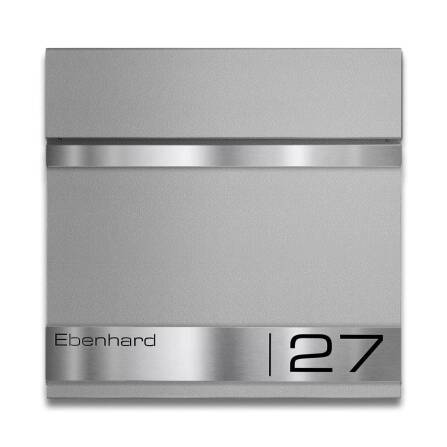 Metzler Briefkasten Graualuminium mit Lasergravur | Stencil