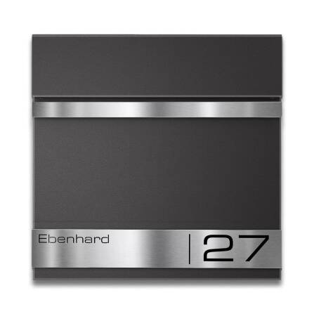 Metzler Briefkasten Eisenglimmer mit Lasergravur | Stencil