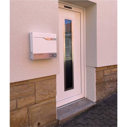 Metzler Briefkasten Verkehrsweiß RAL 9016 hochwertiger Stahl | Siebert