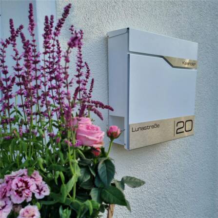 Metzler Briefkasten Verkehrsweiß RAL 9016 hochwertiger Stahl | Siebert