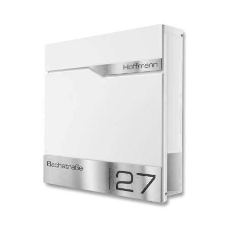 Metzler Briefkasten Verkehrsweiß RAL 9016 hochwertiger Stahl | Siebert