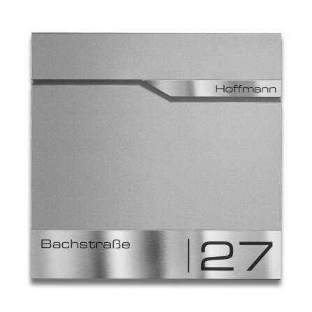 Metzler Briefkasten Graualuminium RAL 9007 hochwertiger...