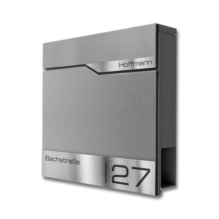Metzler Briefkasten Graualuminium RAL 9007 hochwertiger...