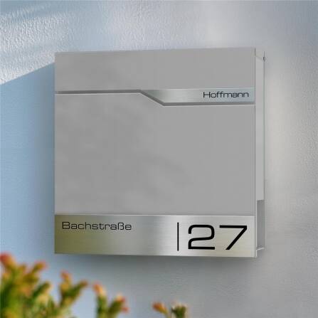 Metzler Briefkasten Graualuminium RAL 9007 hochwertiger Stahl | Siebert