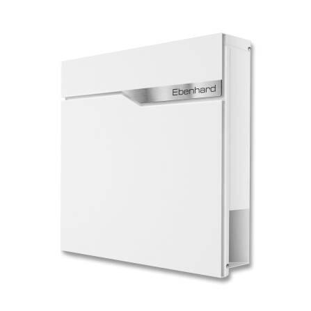 Metzler Briefkasten Weiß austauschbares Namensschild | Ebenhard