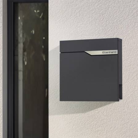 Metzler Briefkasten DB703 Eisenglimmer austauschbares Namensschild | Ebenhard