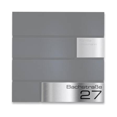 Metzler Ersatzschild für Briefkasten Edelstahl...