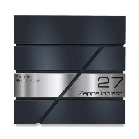 Metzler Ersatzschild für Briefkasten Edelstahl selbstklebend individuelle Gravur | Z