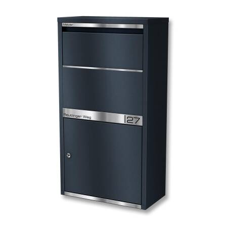 Metzler Paketbox Anthrazit RAL 7016 | personalisiert mit...