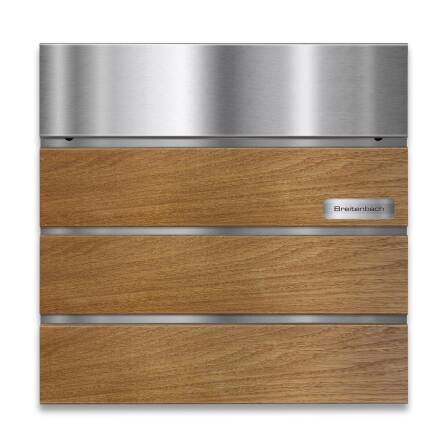 Metzler Briefkasten Holzoptik Eiche mit Edelstahl...