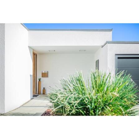 Metzler Briefkasten Holzoptik Eiche mit Edelstahl Namensschild | Anton