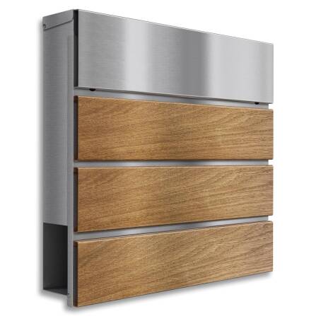 Metzler Briefkasten aus Edelstahl in Holzoptik Eiche | Anton