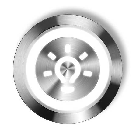 LED-Lichtsymbol weiß rastend