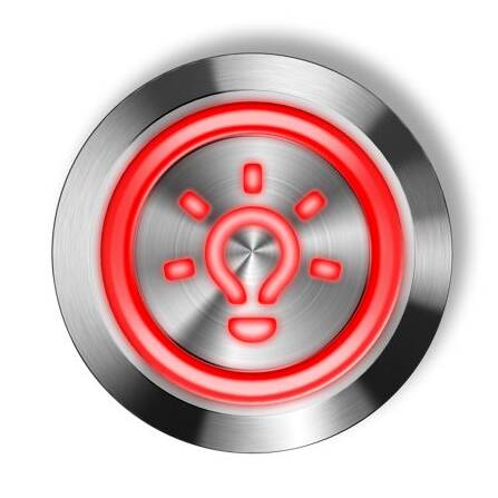 LED-Lichtsymbol rot rastend