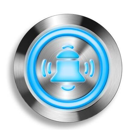 LED-Glockensymbol blau