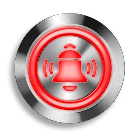 LED-Glockensymbol rot