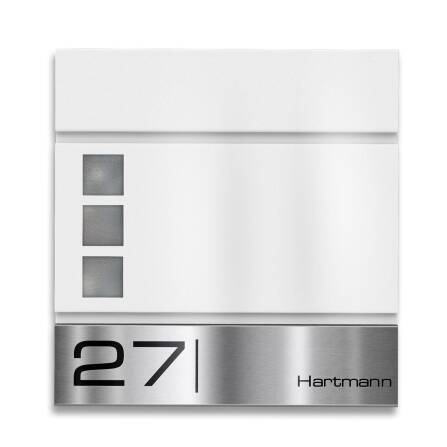 Metzler Briefkasten RAL9016 Stahl Verkehrsweiß |...