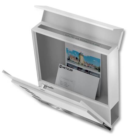 Metzler Briefkasten RAL9016 Stahl Verkehrsweiß | Oltmann