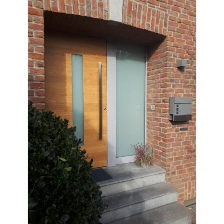 Metzler Briefkasten Graualuminium RAL9007 Stahl Sichtfenster | Oltmann