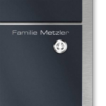 Metzler Briefkasten mit Funkklingel Anthrazit Edelstahl | 01