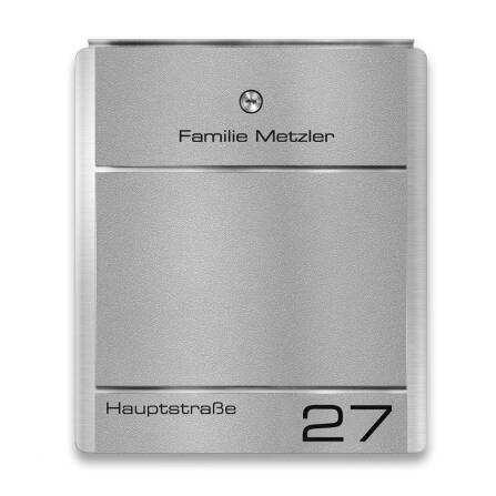 Metzler Briefkasten aus Edelstahl | personalisiert mit...