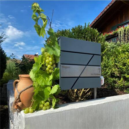 Metzler Boîte aux Lettres Design Anthracite Acier Inoxydable | Zeppelin