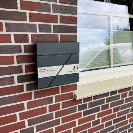 Metzler Boîte aux Lettres Design Anthracite Acier Inoxydable | Zeppelin