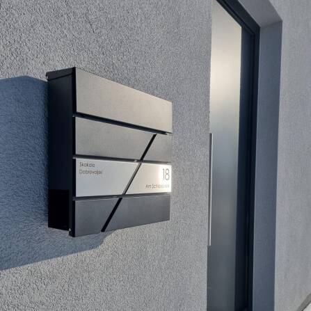 Metzler Boîte aux Lettres Design Anthracite Acier Inoxydable | Zeppelin